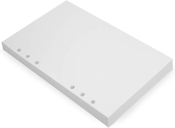 A5 6 Ringband Planner Inserts - 21X14,2Cm - Dikke Crème Losbladige A5 Papier Vullingen Compatibel Met Filofax, 6 Gaten, 100 Vellen, 200 Blanco Pagina'S