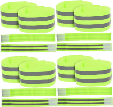 4 Sets Veiligheidsarmbanden Set Reflecterende Tape Voor Kleding Wandelen Hardlopen Polsbandjes 4 Stuks*4