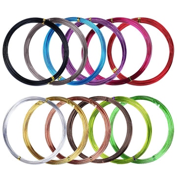 60m Aluminium Draad – 12 Kleuren Buigbare Metaaldraad voor Sieraden, DIY & Ambachten