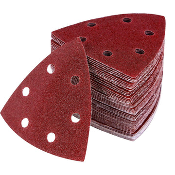 60 Stuks Driehoek Schuurpapier 93x93x93 mm – 6 Gaats Klittenband – Korrel 40 t/m 240 – Voor Mouse & Multischuurmachine