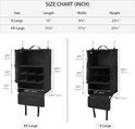 3-Shelf Hangende Reisorganisator Draagbare Hangende Reisplanken Instant Garderobe voor Koffer Hangende Packing Cubes voor Opslag Compressie Hangende Kleding Organiser Zwart - GRANNY SAYS