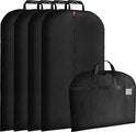 4 stuks EVA waterdichte kledinghoezen met rits - voor pakken shirts jurken - zwart 33 x 25 x 48 cm .