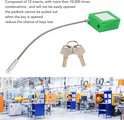 Stalen Kabel Kabelvergrendeling met Koperen Sleutels Hangslot met 175 Mm Stalen Kabel voor Industriële Lockout Tagout Onderhoud van Apparatuur (Groente)