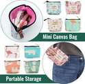 Canvas Coin Bag - Multifunctionele Luiaard Handtassen voor Vrouwen - Etuis en Make-Uptassen - Set van 8 .