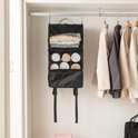 3-Shelf Hangende Reisorganisator Draagbare Hangende Reisplanken Instant Garderobe voor Koffer Hangende Packing Cubes voor Opslag Compressie Hangende Kleding Organiser Zwart - GRANNY SAYS