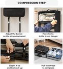 3-Shelf Hangende Reisorganisator Draagbare Hangende Reisplanken Instant Garderobe voor Koffer Hangende Packing Cubes voor Opslag Compressie Hangende Kleding Organiser Zwart - GRANNY SAYS