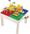 4-in-1 Speeltafel voor Kinderen met bouwplaat – Geschikt voor Lego, Duplo, Water, Zand & Hengelspel