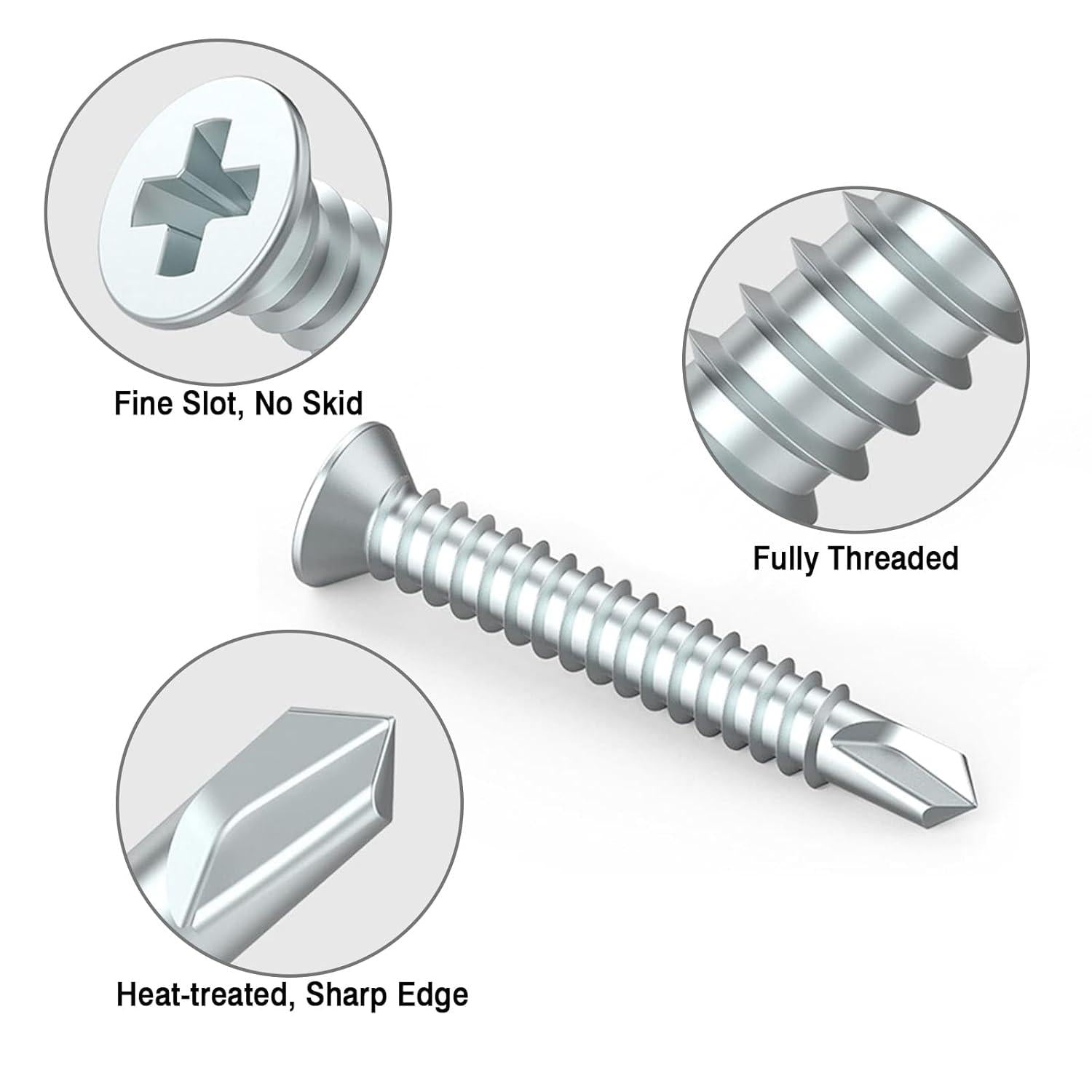 Zelftappende Schroeven Set – 120 Stuks Roestvrij Staal | Torx & Phillips | Voor Metaal, Wand & Hout | M4.2x13mm & M4.2x19mm