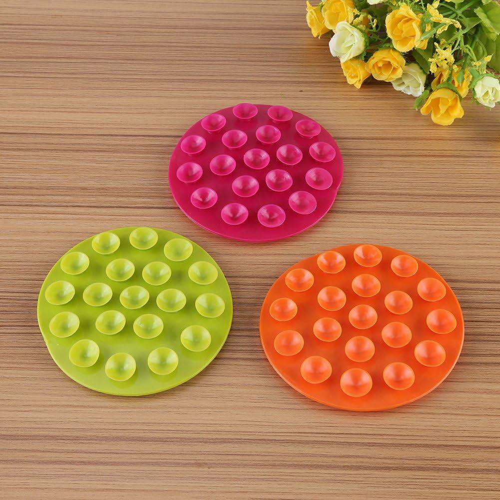 3x Anti-Slip Placemats voor Kinderen – Dubbelzijdig met Zuignappen – Voedingsmat (Oranje)