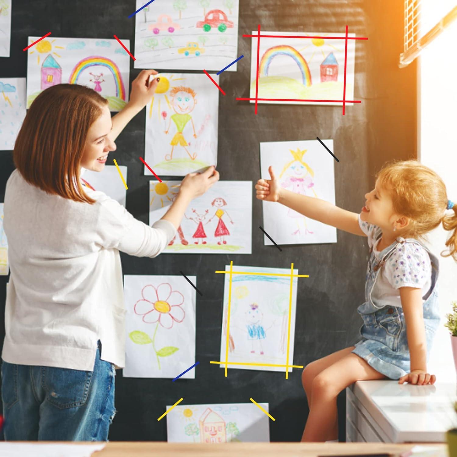 Grafische Tape – 6 Rollen Whiteboard Plakband voor Diagrammen & Kunst met Zelfklevende Accessoires