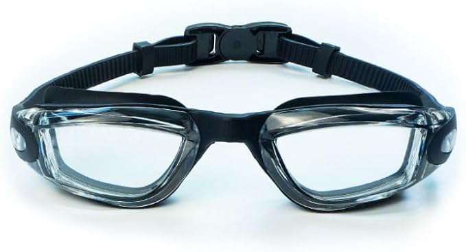 Zwembril.Big Frame Wide-Vision Zwembril, Geen Lekkende Anti-Fog Zwembadbril met UV-bescherming 180° Helder Zicht