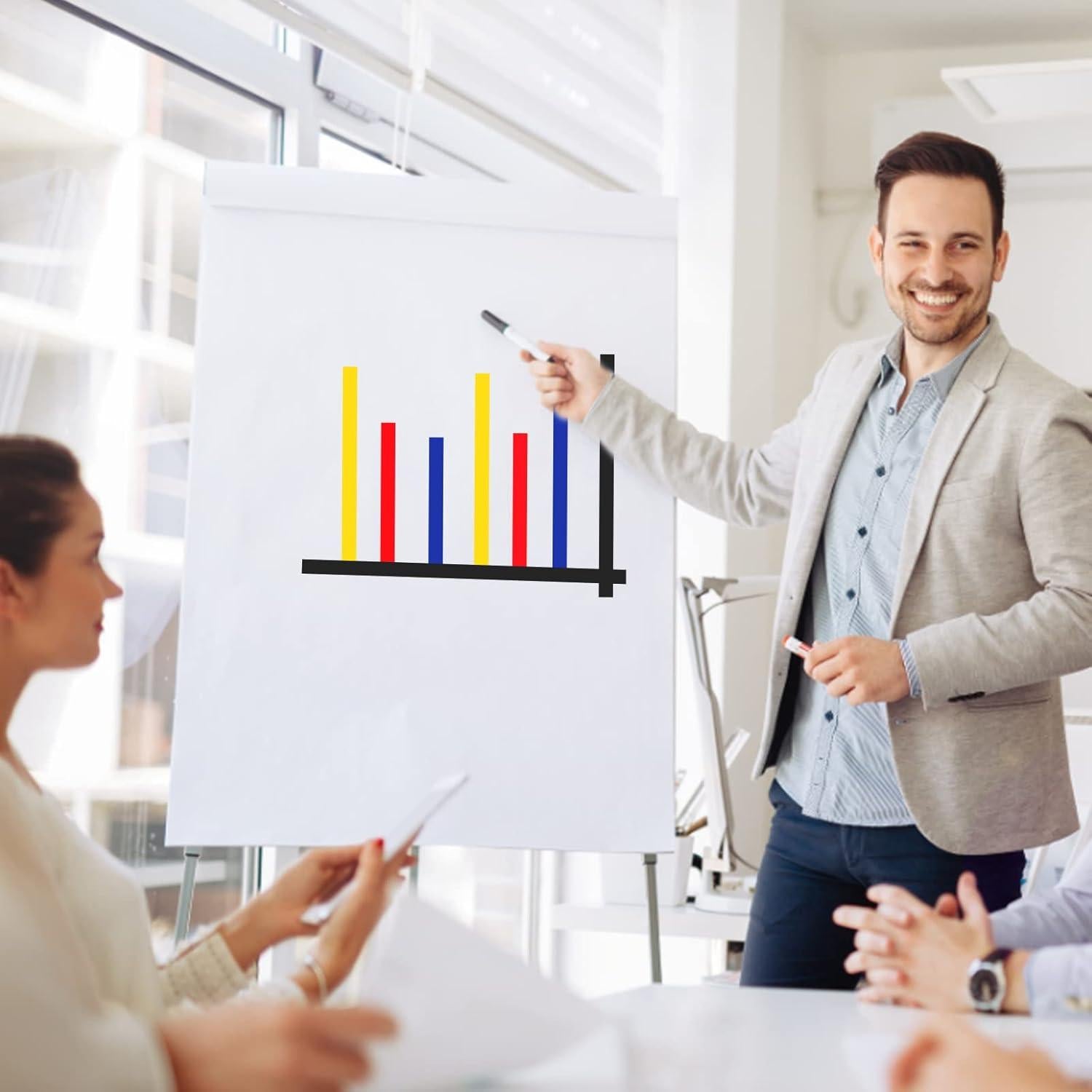 Grafische Tape – 6 Rollen Whiteboard Plakband voor Diagrammen & Kunst met Zelfklevende Accessoires