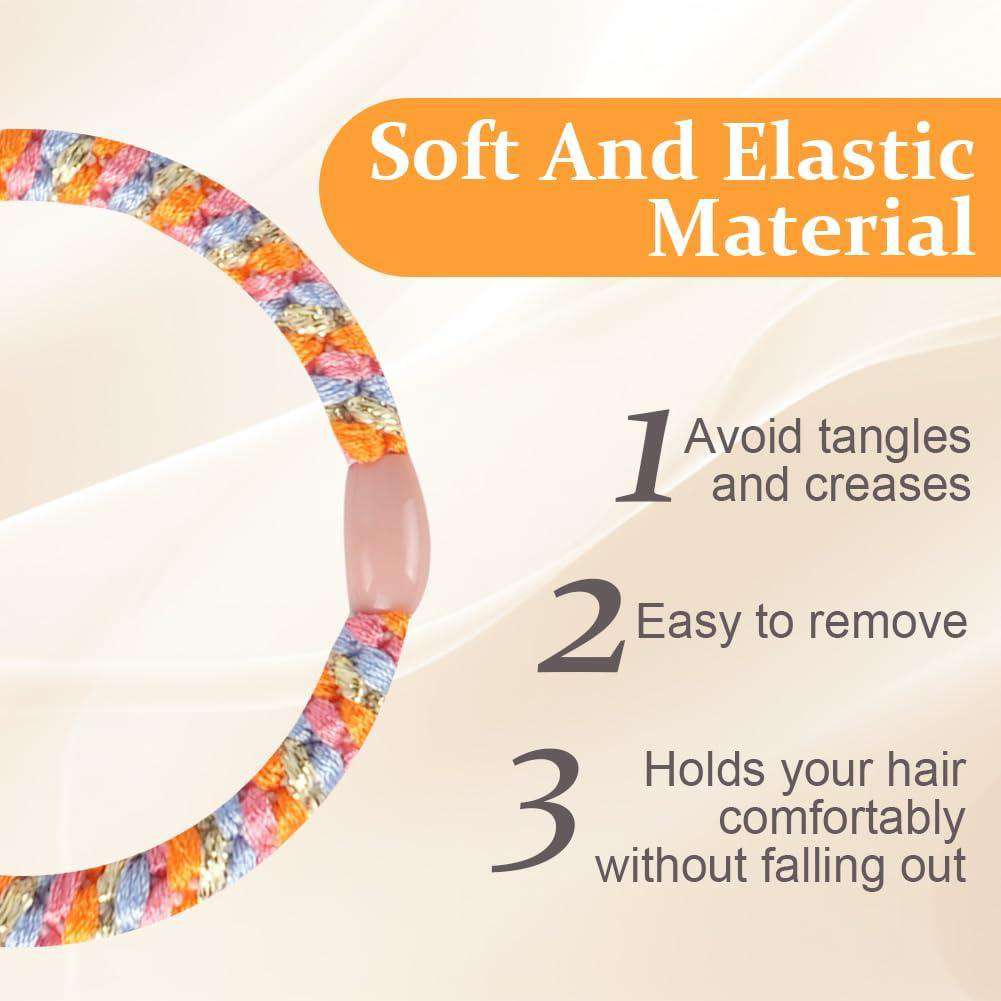 12 Stuks Elastische Haarbanden voor Dames & Meisjes – Geen Schade, Vouwloos, Paardenstaart & Vlecht