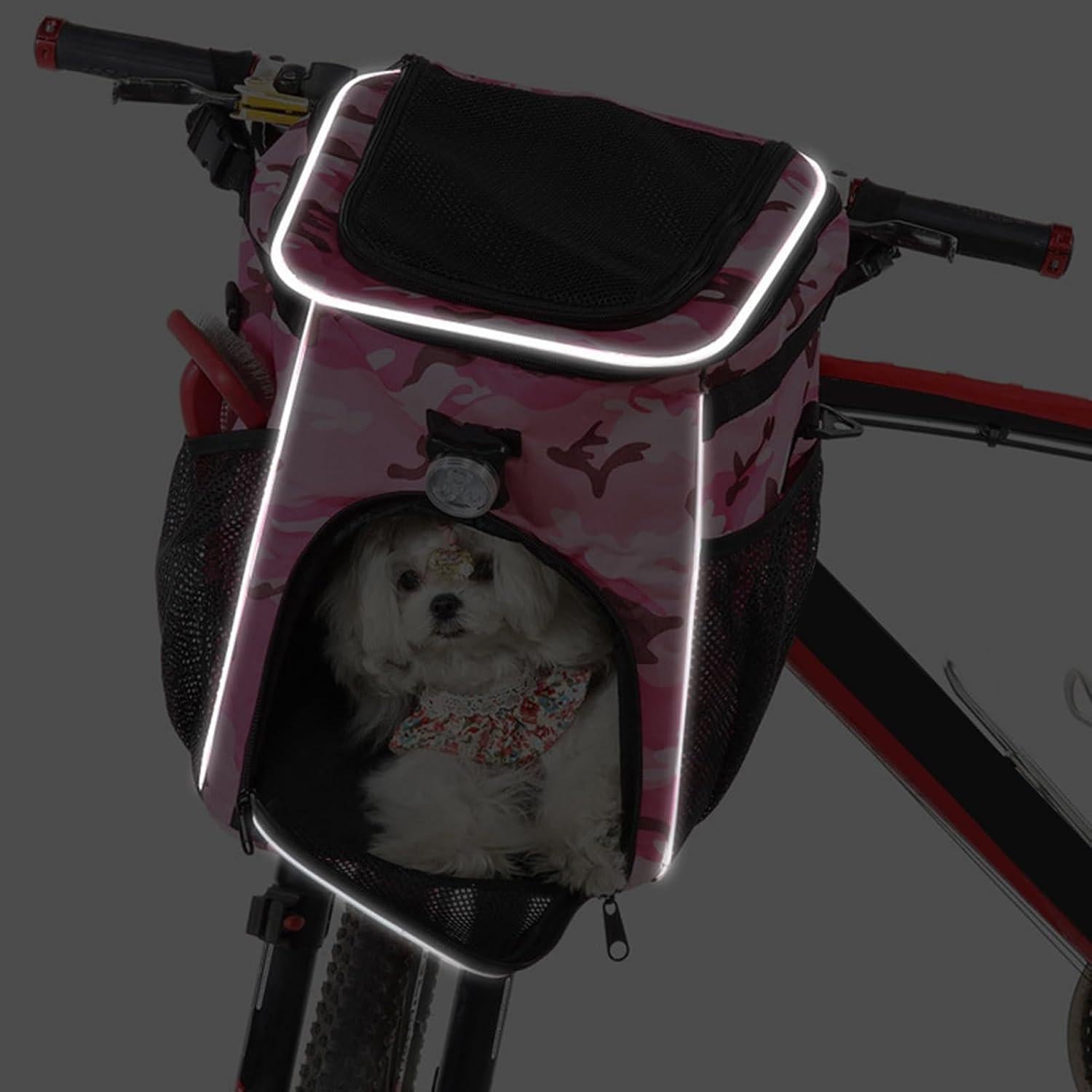 Waterdichte Hondenfietsrugzak - Ademend & Afneembaar - Ruime en Comfortabele Fietsmand voor Honden - Ideaal voor Buitenactiviteiten.