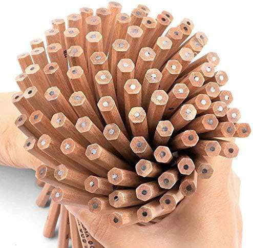 potloden basisset natuurlijk grafiet hout zeshoek voor tekenen schrijven kantoor schoolbenodigdheden 17,9 x 0,7 cm (50 stuks)