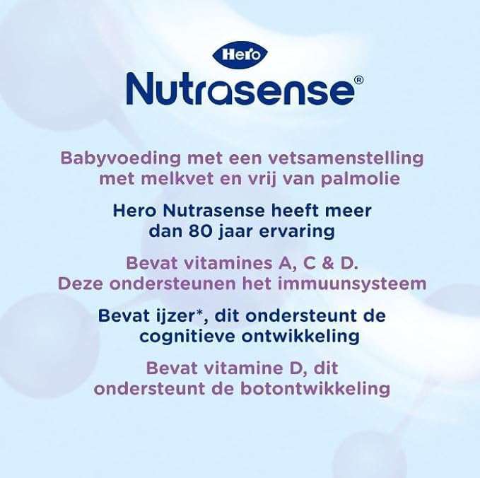 Hero Nutrasense Opvolgmelk Classic 2 (6+ Maanden) - 3 x 700gr - Flesvoeding - met Melkvet - Palmolievrij