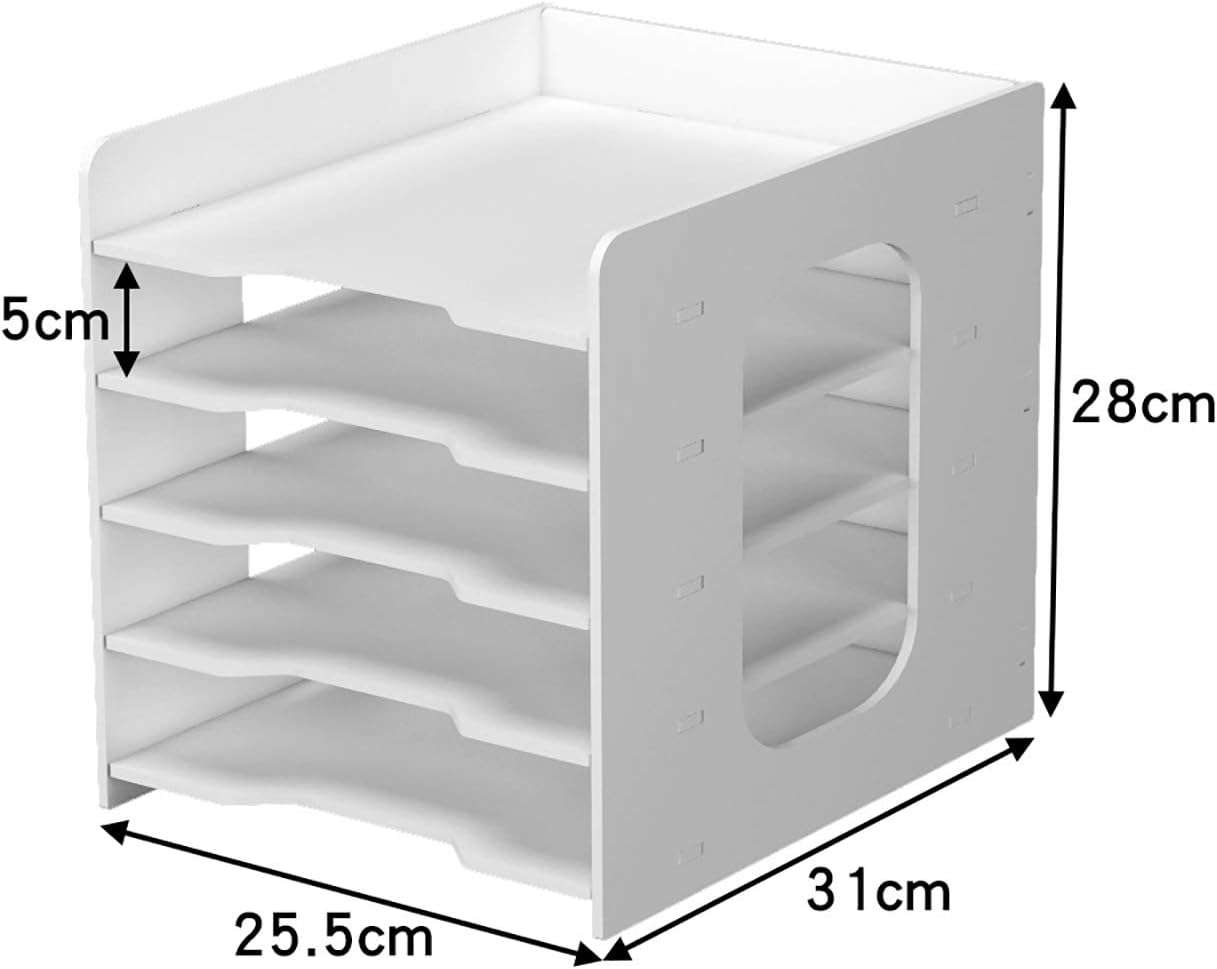 Documentenhouder, A4, brievenbakje, 5 opbergvakken, pvc, bureau, bestandsorganizer, papierhouder, archiefopslag, opbergsysteem, documentenhouder voor kantoor, werkkamer, school, kantoor