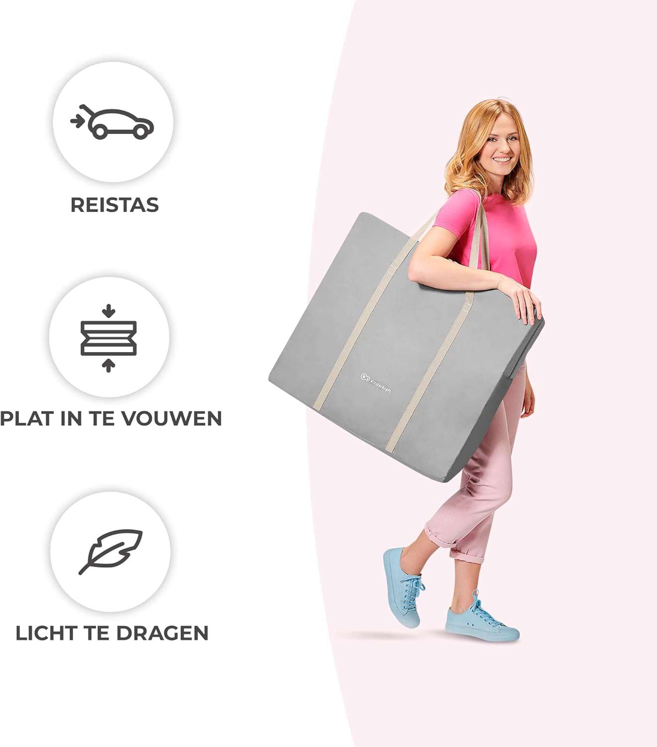 3-in-1 reisbed LOVI 3-in-1 reisbed, babybedje, wiegje, schommelwiegje, makkelijk in- en uitklappen, verstelbare zonnekap, met toebehoren, matrasje met verwijderbare hoes, Grijs
