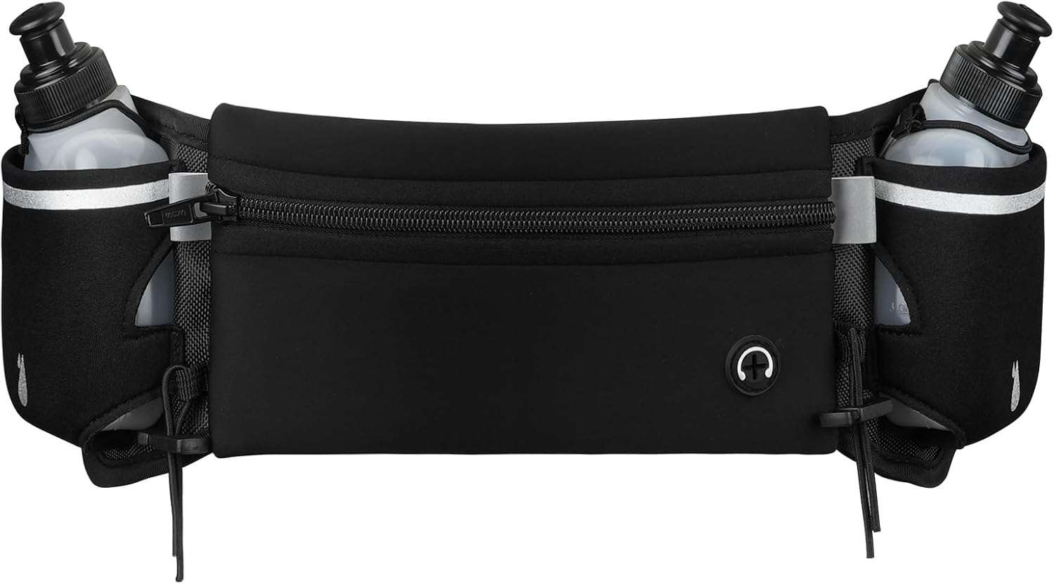 Heuptas, sportheuptas met drinkfles, ademend, met flessenhouder, voor hardlopen, kamperen, klimmen, fietsen, 2, zwart, 25*16*5.2 cm, 1 stuks