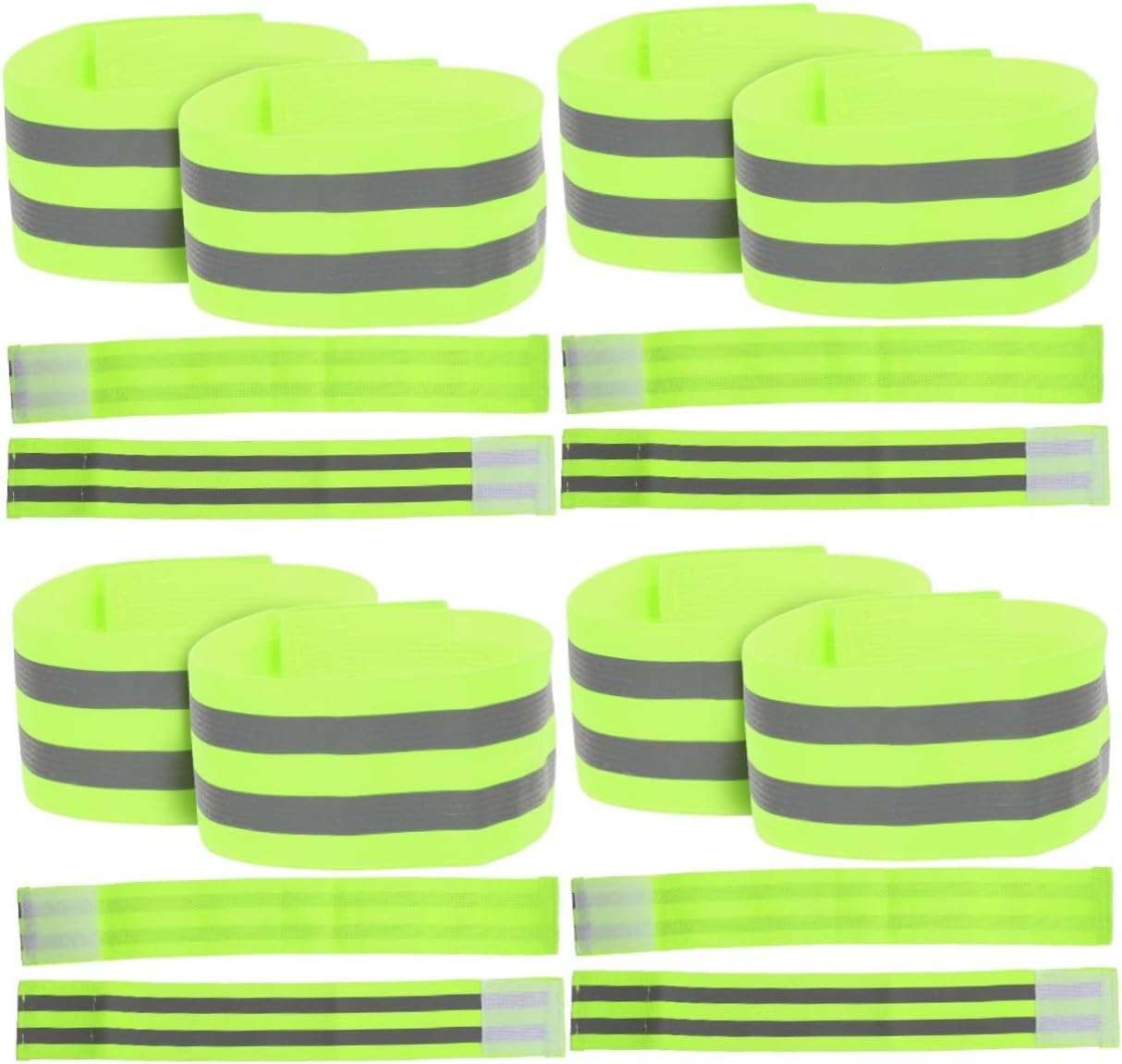 4 Sets Veiligheidsarmbanden Set Reflecterende Tape Voor Kleding Wandelen Hardlopen Polsbandjes 4 Stuks*4