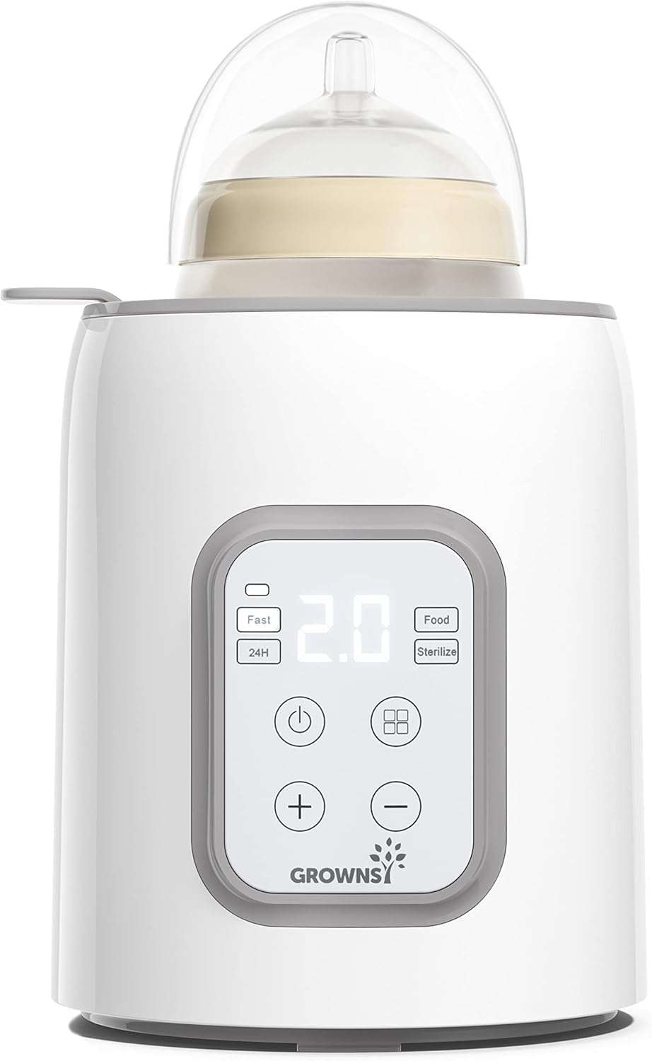 Flesverwarmer voor baby's, sterilisator voor babyflessen, 8-in-1 Fast babyvoeding, warm houden van babyvoeding en ontdooien, BPA-vrije fleswarmer, babyvoedingwarmer met lcd-display