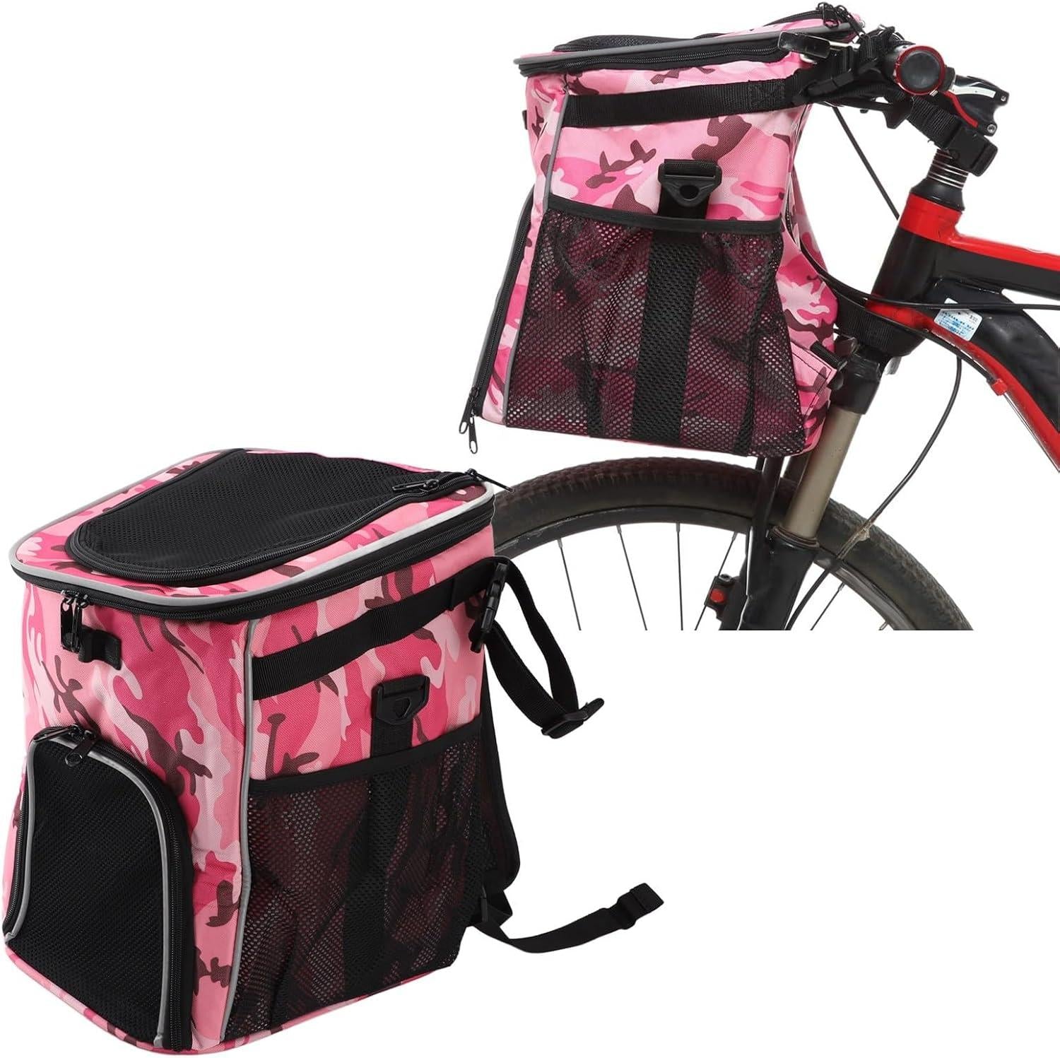 Waterdichte Hondenfietsrugzak - Ademend & Afneembaar - Ruime en Comfortabele Fietsmand voor Honden - Ideaal voor Buitenactiviteiten.