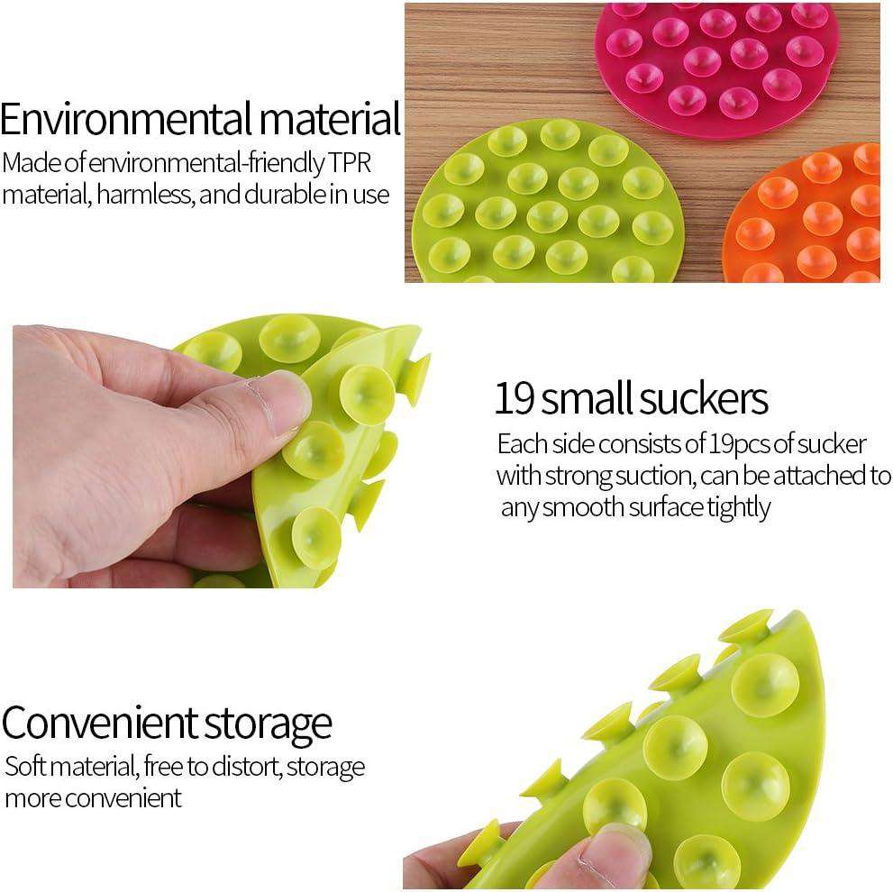 3x Anti-Slip Placemats voor Kinderen – Dubbelzijdig met Zuignappen – Voedingsmat (Oranje)