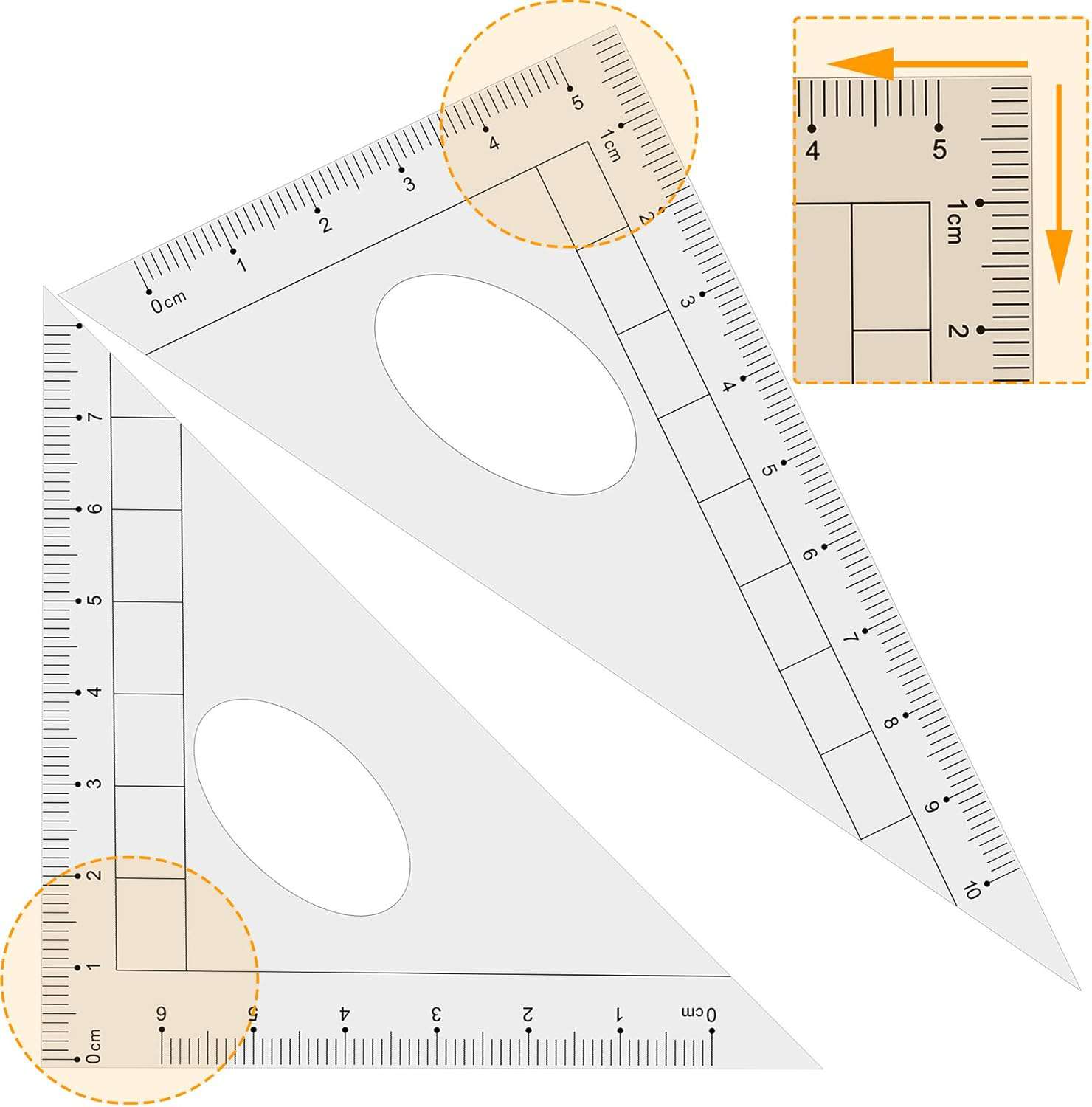 Geometrie passer set Akuoly passer geometrische passer wiskunde met 2 stuks passer, 2 stuks geodriehoek, 15 cm liniaal en gradenboog