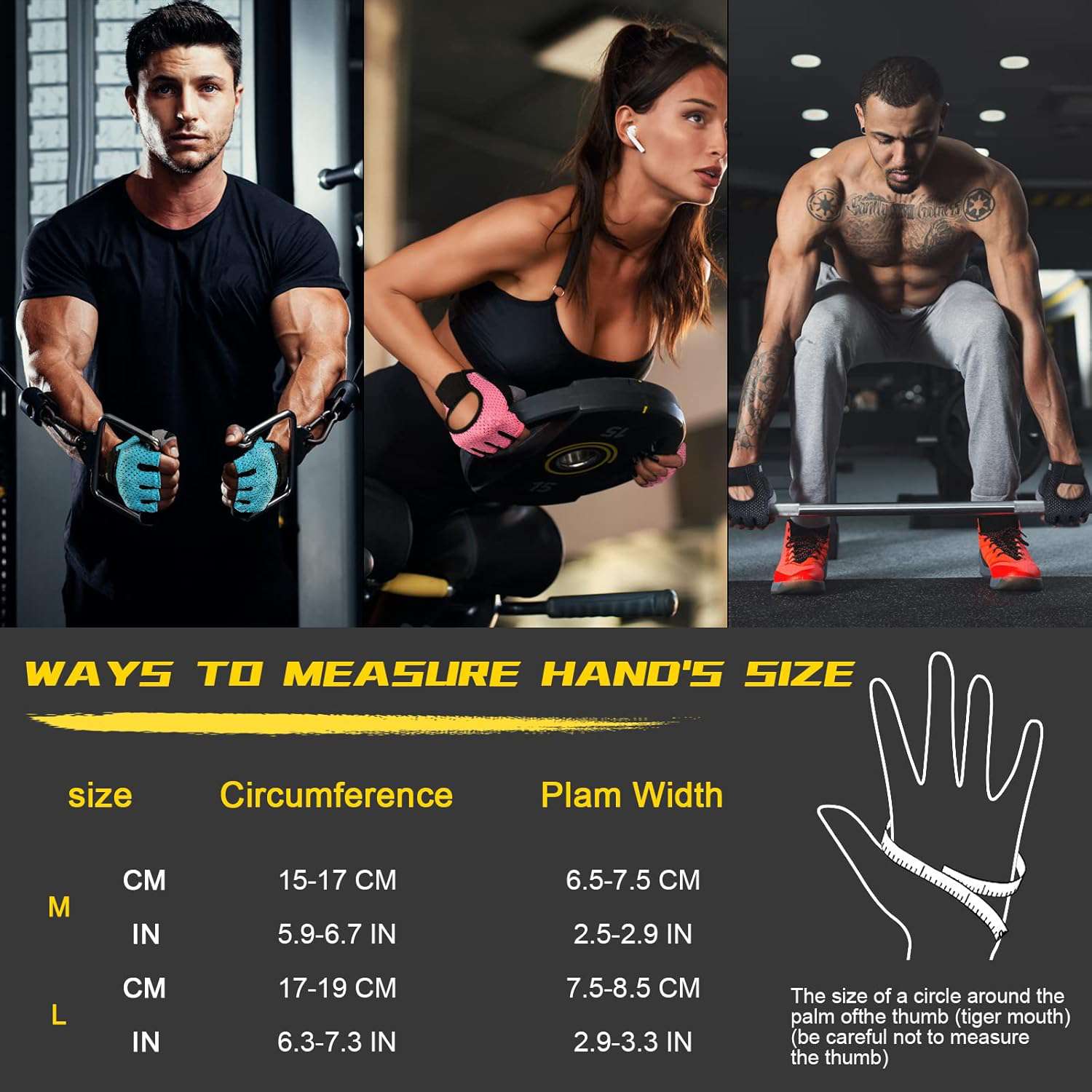 Gymhandschoenen, Ademende Trainingshandschoenen met Microvezelstof, Antislip Siliconen Gewatteerde Handpalmbescherming en Extra Grip, voor Heren en Dames, Gewichtheffen/Crossfit/Fietsen