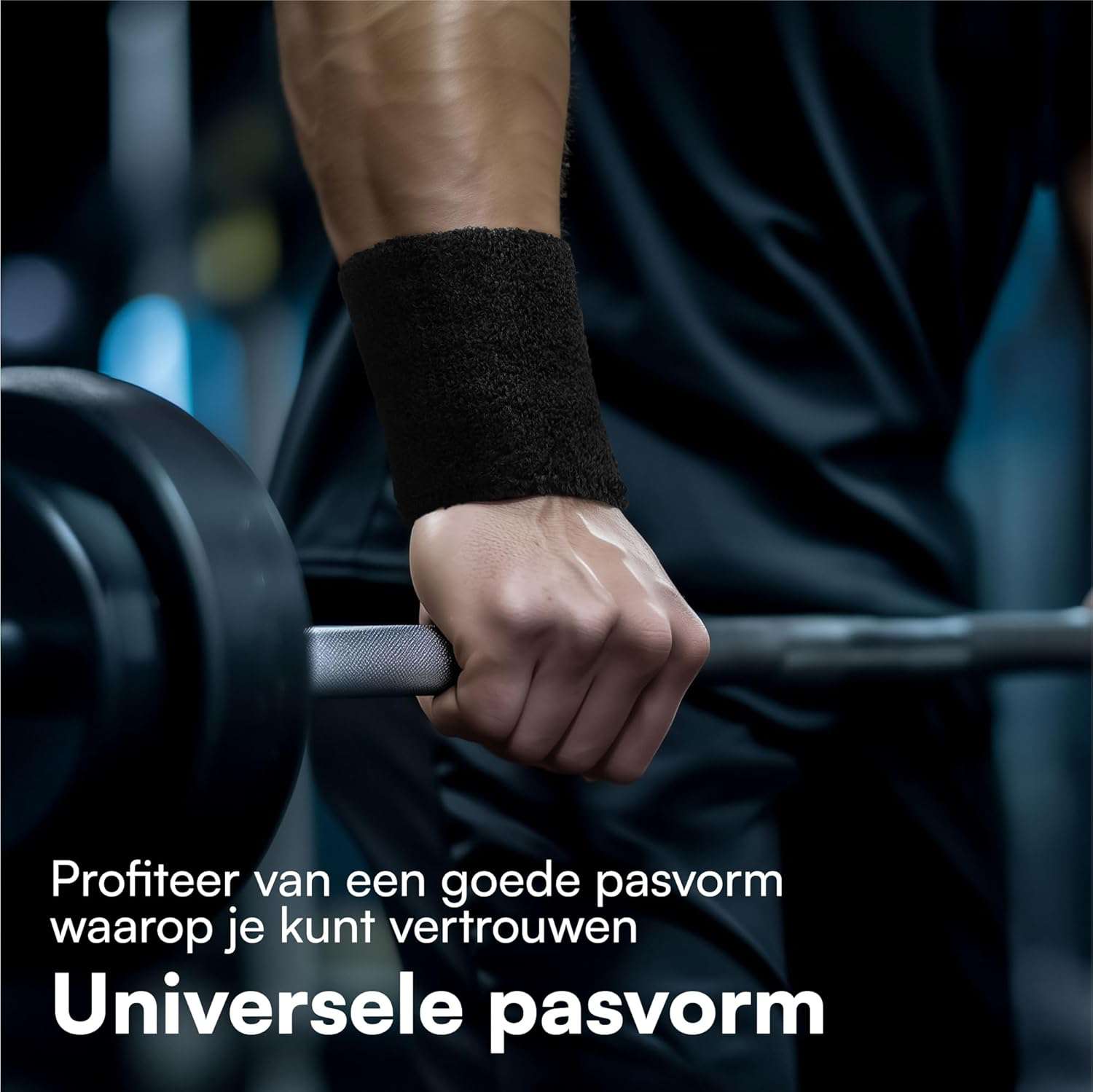 6x elastische zweetband pols - Zweetbandjes set voor dames en heren - Polsband voor hardlopen sport en fitness - Comfortabele gym zweetbanden