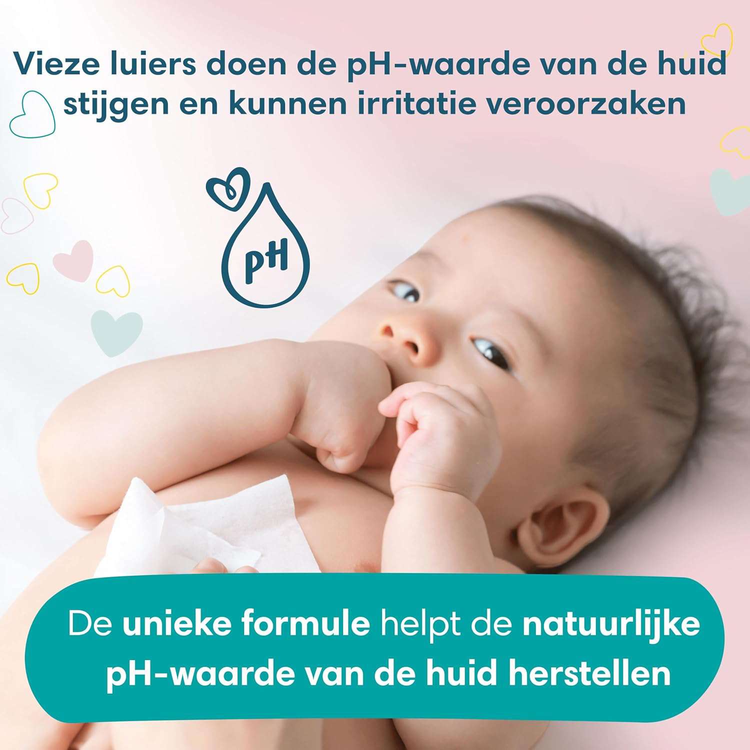Pampers Sensitive Billendoekjes 1200 Babydoekjes (15 x 80 Doekjes) Unieke pH Beschermende Formule Zonder Parfum Dermatologisch Getest