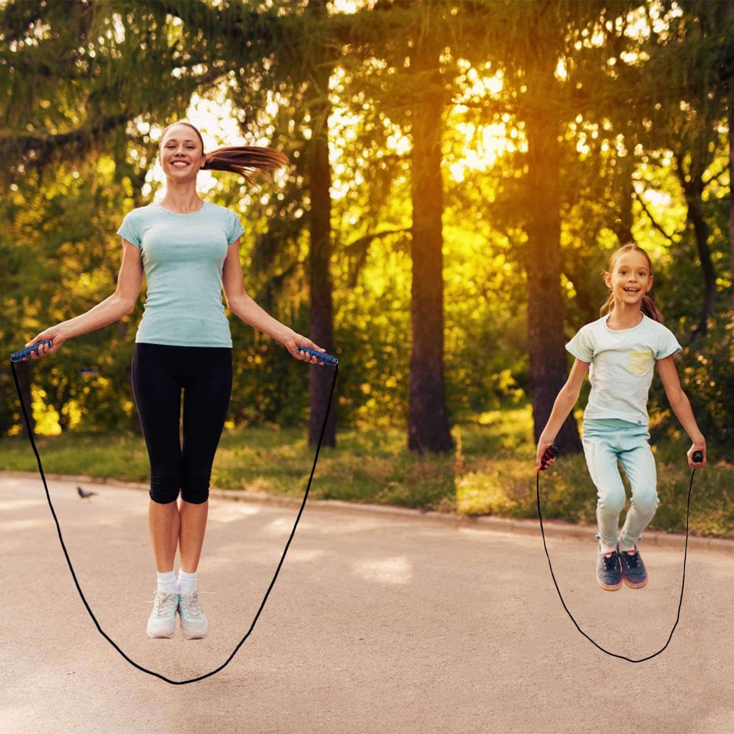 Springtouw Verstelbaar Voor Mannen, Vrouwen en Kinderen - Voor Oefening, Vetverbranding, Workout Thuis of Gym - Personal Training Touw Rood
