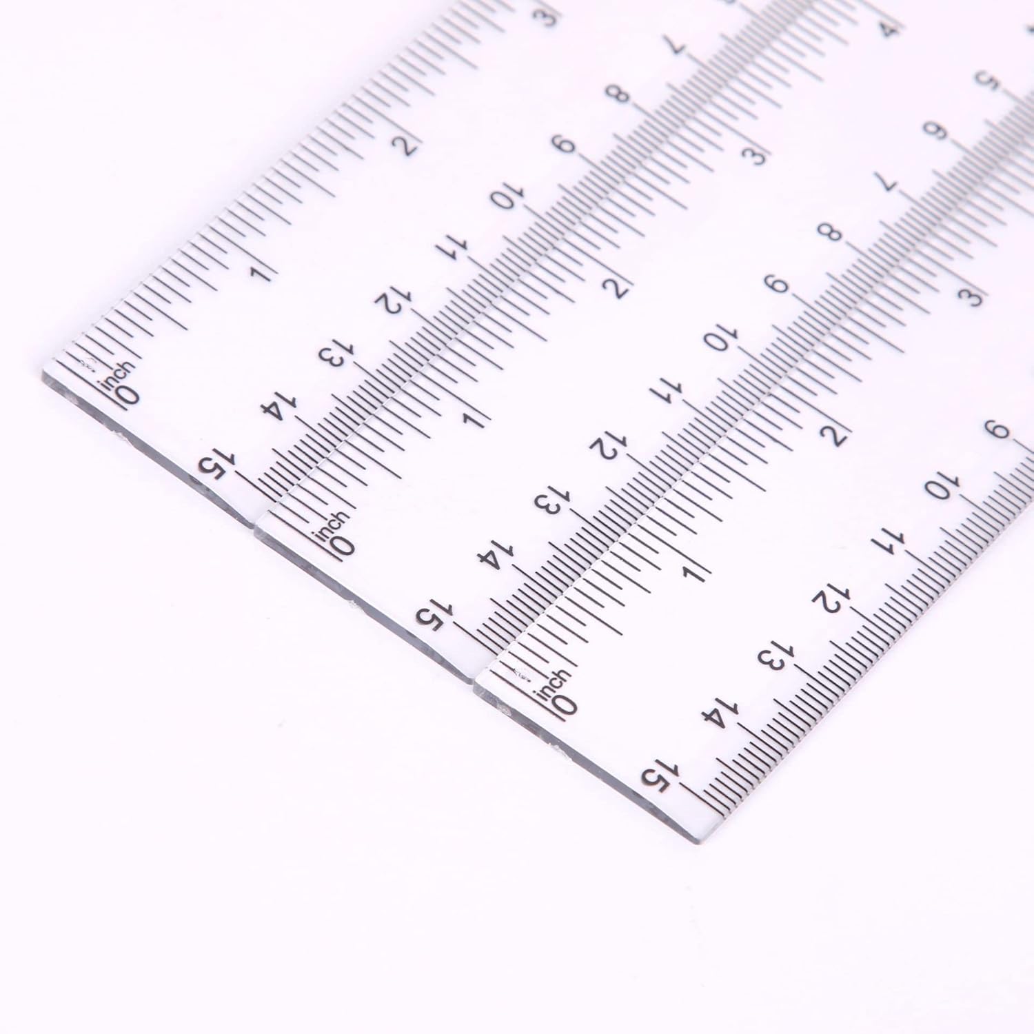 Plastic linialen, 15 cm, 20 cm, 30 cm, liniaal, transparant, flexibele precisieliniaal, meetgereedschap, flexibele precisieliniaal voor school, kantoor, thuis (6,8 x 30 cm)