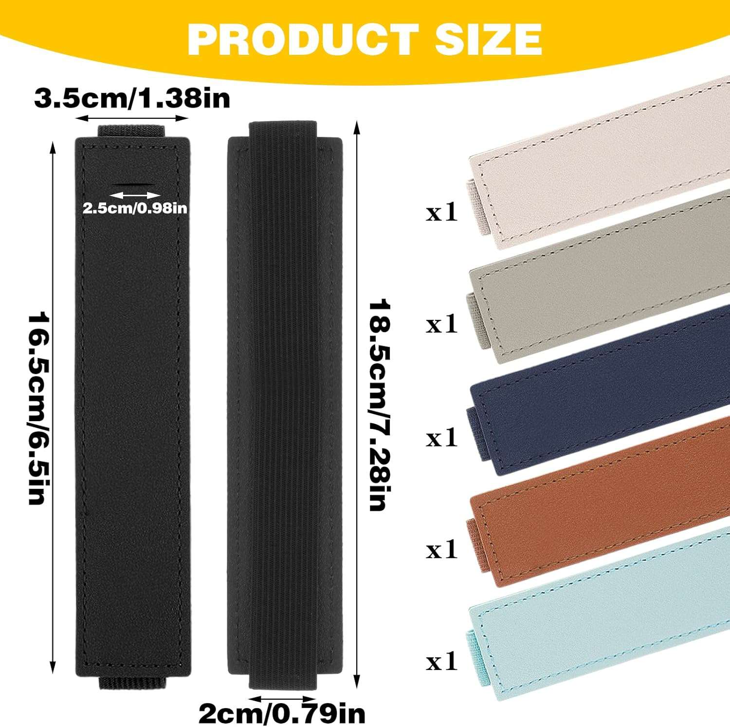 6Pcs Elastische Notebook Pen Houder Verstelbare Bandjes Lederen Pen Sleeve Pouch voor Journal Planner Potlood Houder voor Boek Binder School Kantoorbenodigdheden Pen Houder voor Planner