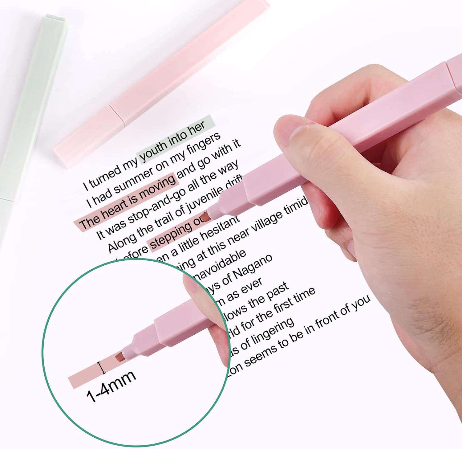 12 stuks markeerstiften, pastelkleuren, 12 kleuren, markeerstiften om te leren en te markeren, highlighter, verschillende kleuren, pastel, voor dagboeken, notities, scholen, kantoren,