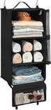 3-Shelf Hangende Reisorganisator Draagbare Hangende Reisplanken Instant Garderobe voor Koffer Hangende Packing Cubes voor Opslag Compressie Hangende Kleding Organiser Zwart - GRANNY SAYS