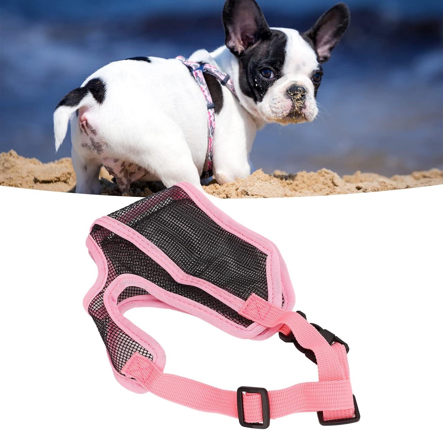 Ademend Mesh Muilkorf voor Korte Snuit Honden (Bulldog, Chihuahua) – Voorkom Bijten, Blaffen & Kauwen