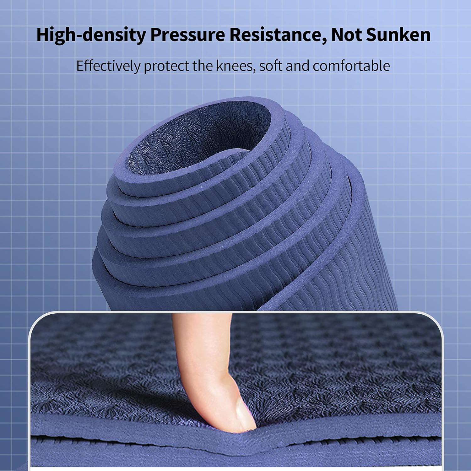 Yogamat, antislip, fitnessmat, milieuvriendelijke TPE-sportmat met draagriem, gymnastiekmat voor pilates, yoga, workout, 183 x 61 x 0,6 cm