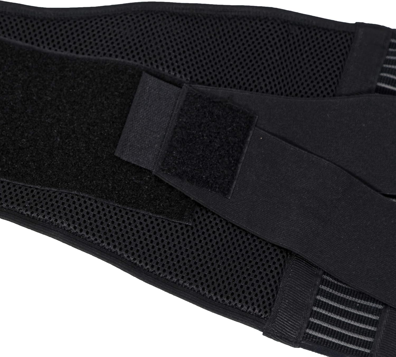 Rugbrace - lumbale ondersteuningsband, BREDE bescherming, aanpasbare compressie en ademend - voor fitness, houding, tillen, werk - zwart - large