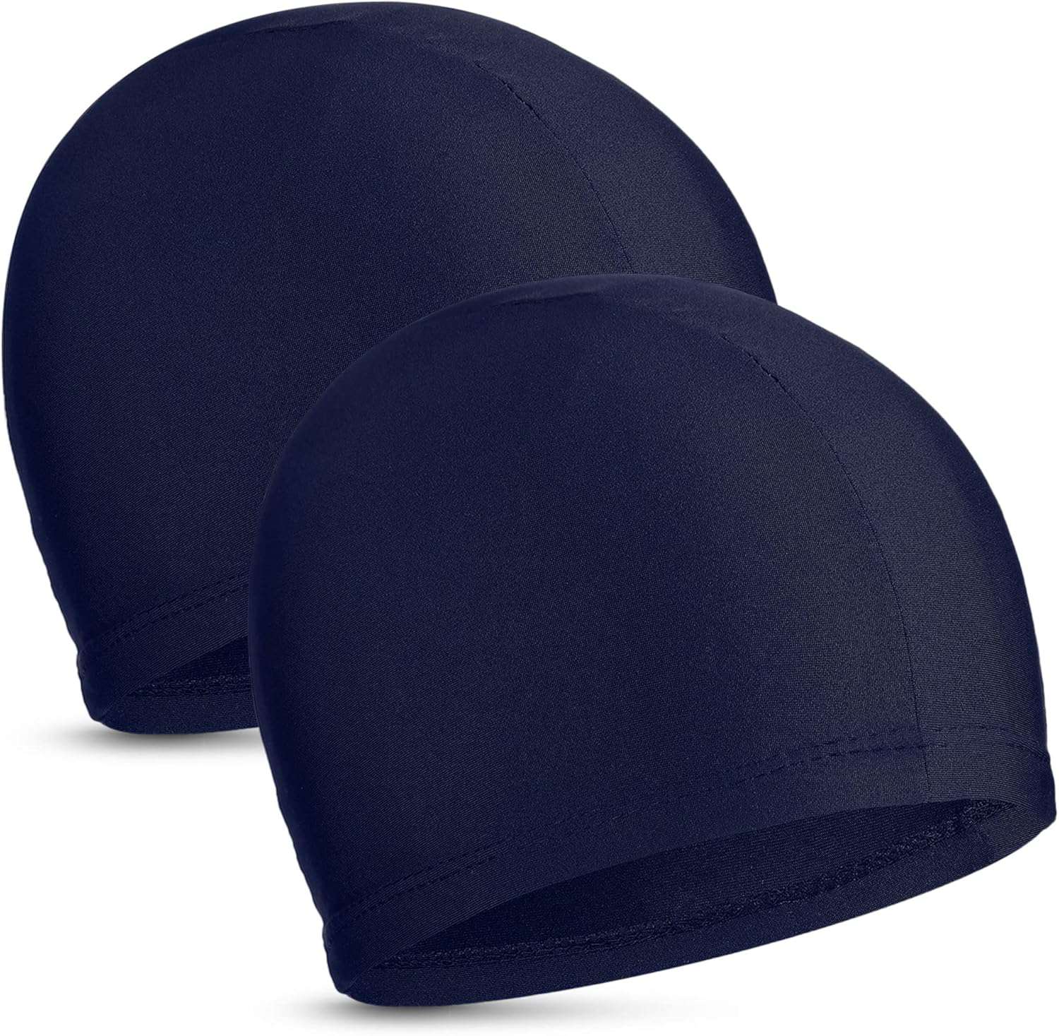 2 Stuks Elastische Zwemmen Caps Comfortabele Stof Zwemmen Hoed Lichtgewicht Badmutsen Voor Vrouwen Mannen Kinderen Tijdens Het Zwemmen