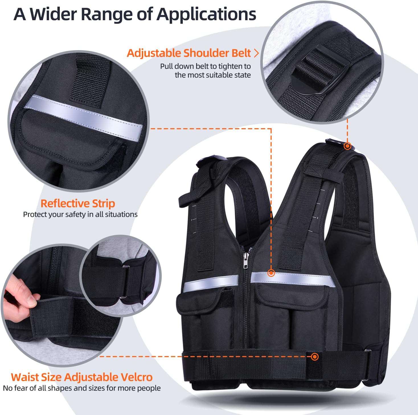 Verstelbaar gewichtsvest van 1 kg tot 8 kg, 9-in-1 snel verstelbaar hardloopvest voor mannen en vrouwen, krachttraining, calisthenics en sportschool, gewichtsvest