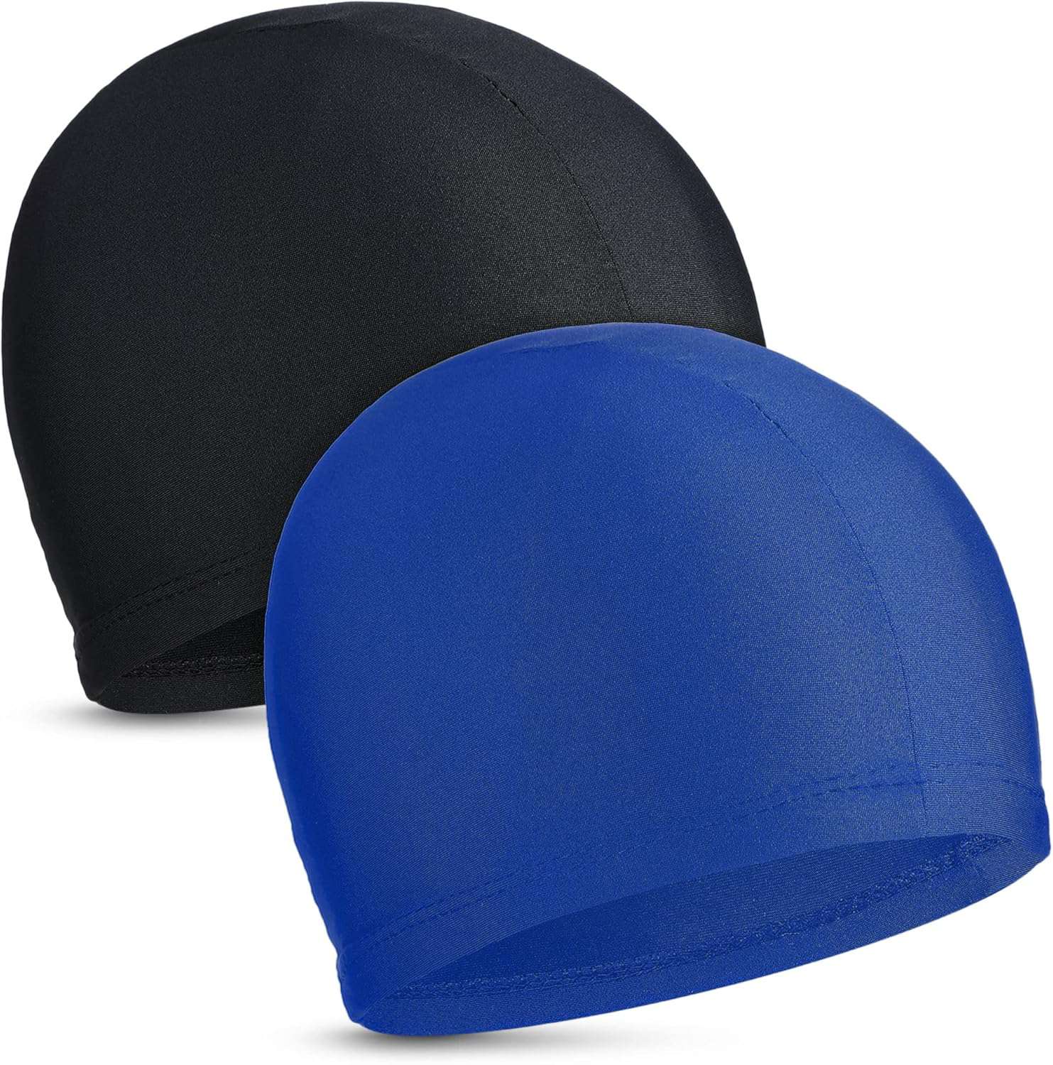 2 Stuks Elastische Zwemmen Caps Comfortabele Stof Zwemmen Hoed Lichtgewicht Badmutsen Voor Vrouwen Mannen Kinderen Tijdens Het Zwemmen