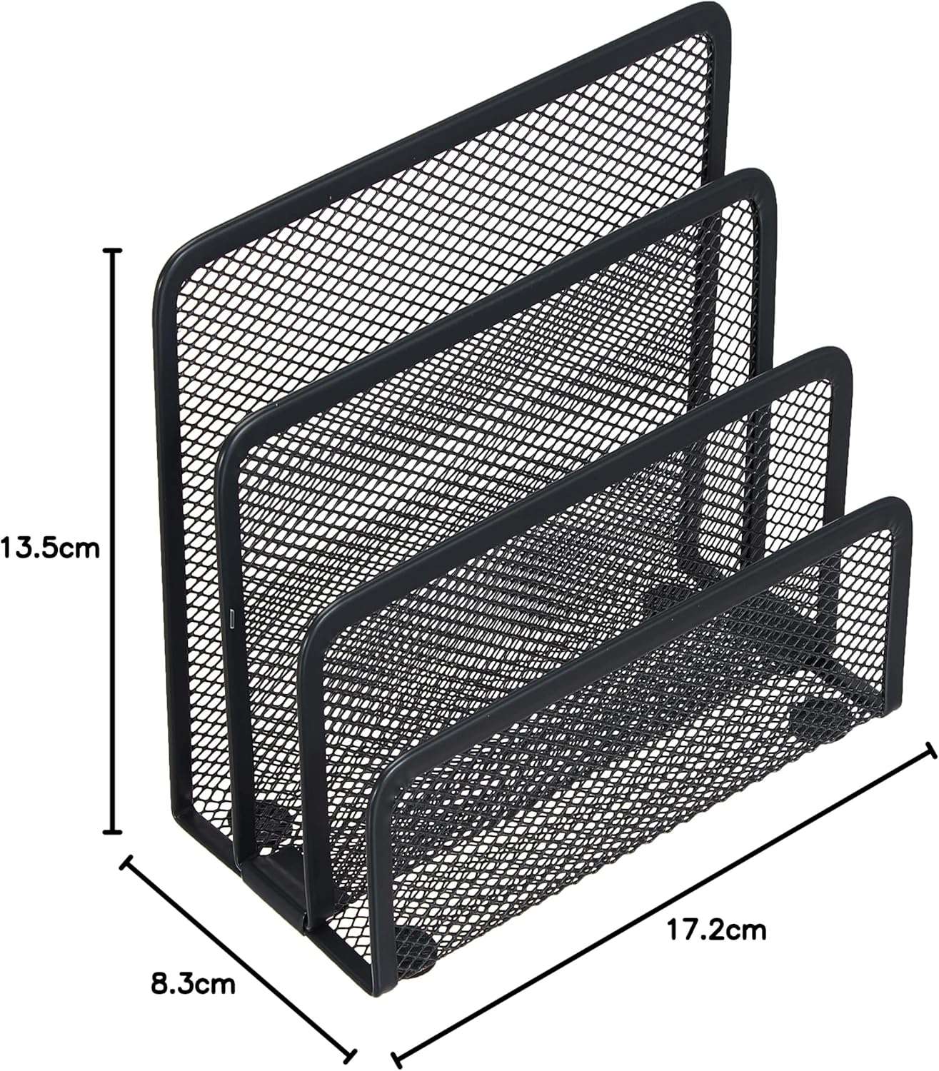 brievenbus, antraciet, net, ca. 17,5 x 8,5 x 13,5 cm, bureau-organizer, brievenhouder, orde op het bureau