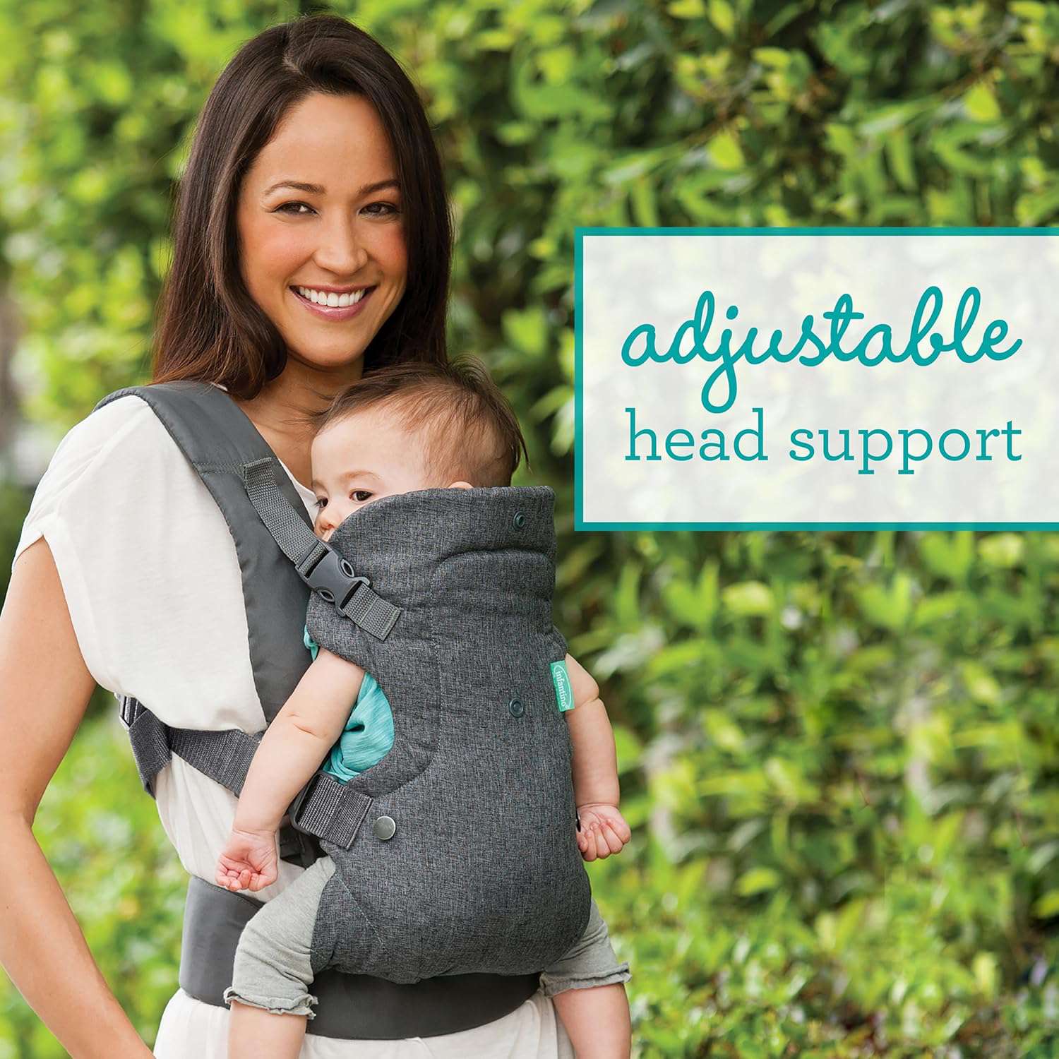 4-in-1 draagzak - Ergonomische draagzak met 4 draagposities - voor baby's en peuters 3,6-14,5 kg - grijs