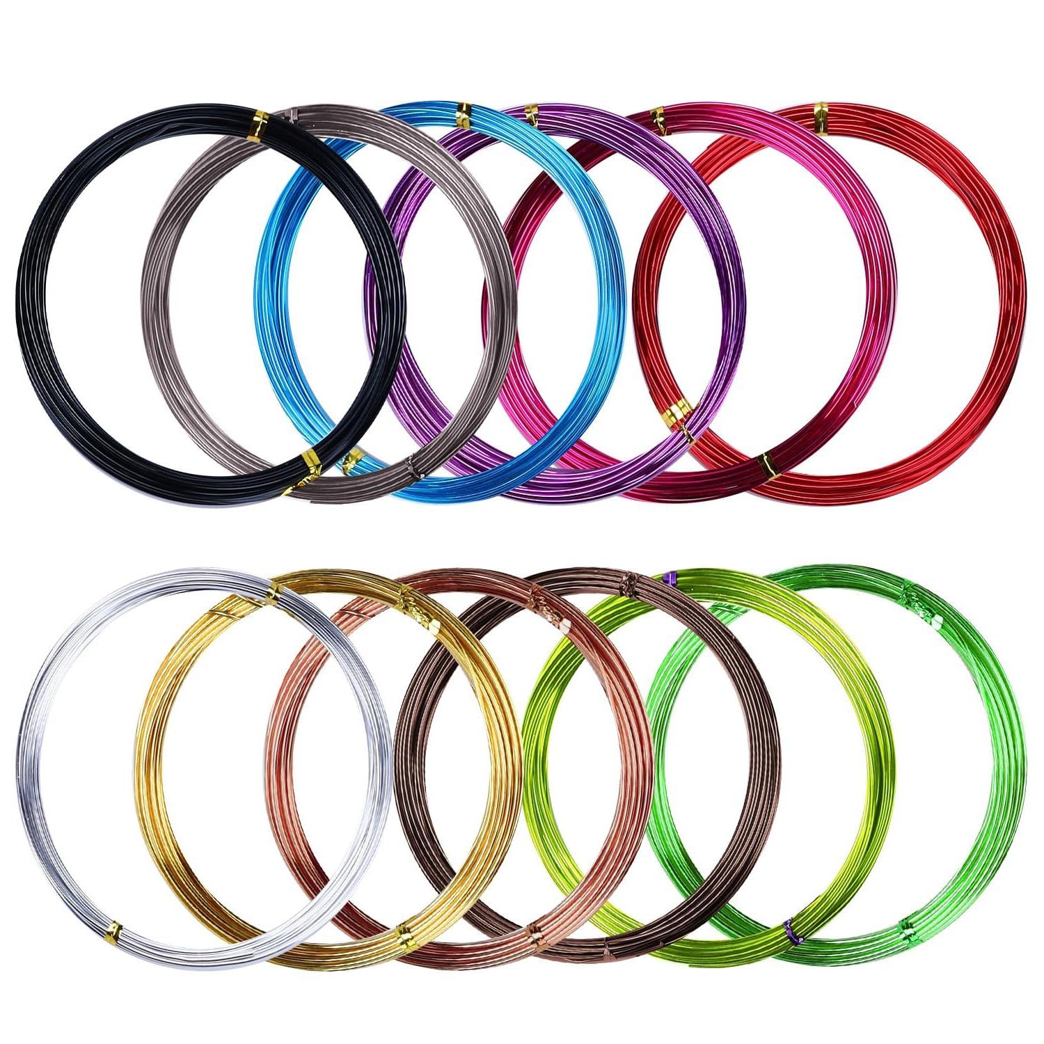 60m Aluminium Draad – 12 Kleuren Buigbare Metaaldraad voor Sieraden, DIY & Ambachten