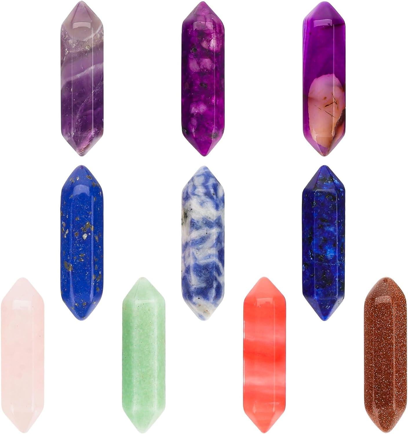 Kristallen Set voor Kinderen – 10 Stuks met Amethist, Rozenkwarts, Tijgeroog – Voor Energie, Balans & Spirituele Groei